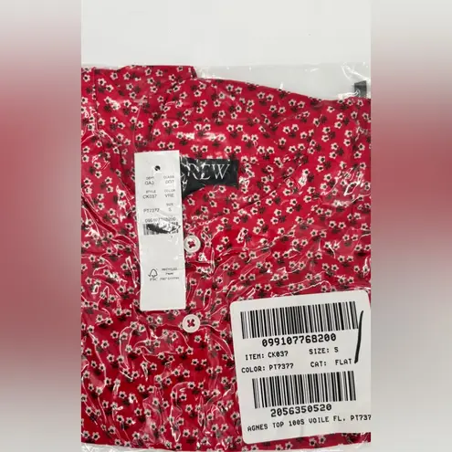 J.Crew  Flutter-sleeve button-up shirt in cotton voile