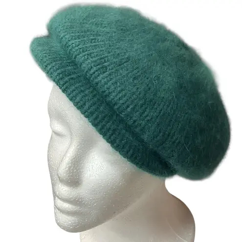 Vintage Italian Unbranded Unisex Dark Green Wool Blend Trendy Beret Hat OS