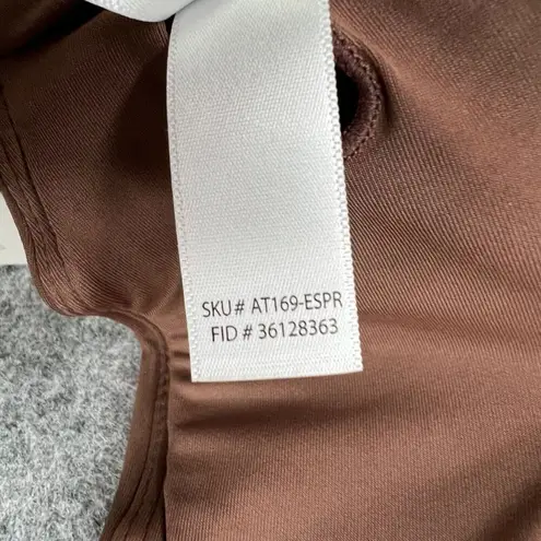 ANDIE Bikini Top Womens S Espresso Brown Nylon Scala Bikini Strapless Bandeau