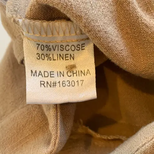 Princess Polly  Women’s Size 6 Light Brown Tan Flowy High Waist Trousers Pants