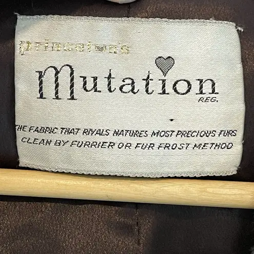 Princeton"s Mutation Vintage Brown Mink Fur Stole Cape Wrap Jacket Old Money Size M