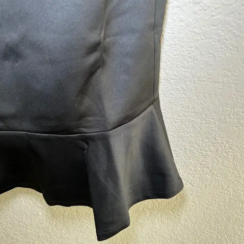 Carmen Marc Valvo Carmen Marc Valvo Dress XS Black Rhinestone Embellished Trumpet Hem Cocktail