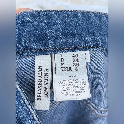 Brunello Cucinelli Low‑Slung Relaxed Jeans – Size 4, Medium Wash, Made in Italy