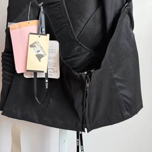 Tadashi Shoji Tadashi Halter Top Black Pleated Sleeveless Party Cocktail Made in USA