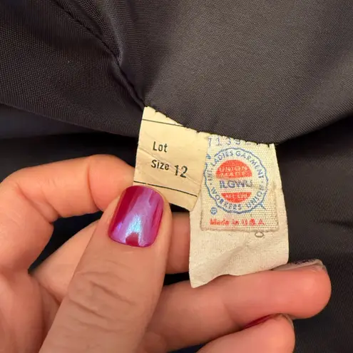 True Vintage 1980s Marmika by Fitz Black Lightweight Car Coat Driving Coat Sz 12