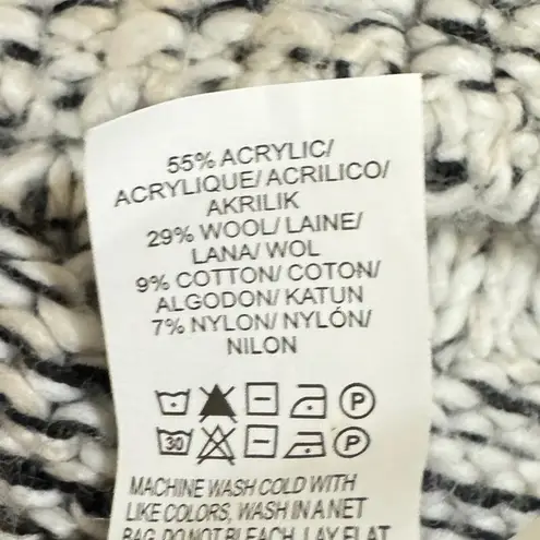 Lucky Brand  Aztec Western Fringe Turtleneck Sweater Black White‎ medium - Image 4