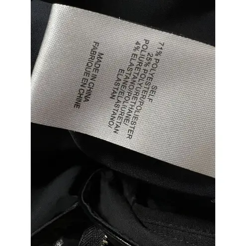 Tibi Tech Size 2 Black Patent Skinny Pant Womens Zip Up