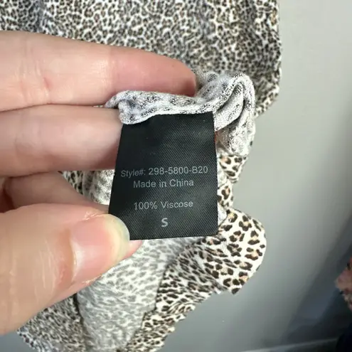 Jenni Kayne Leopard Print T-Shirt Dress Animal Print Casual Chic Size Small