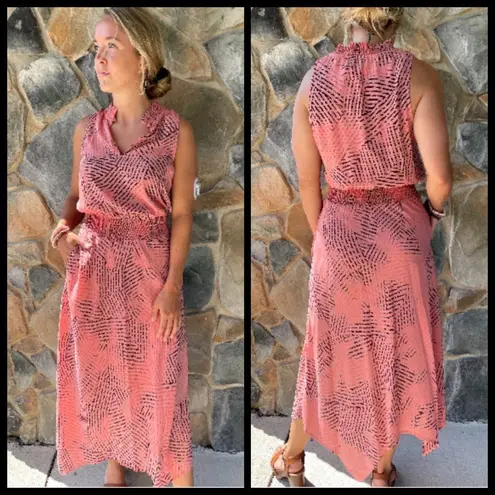 Allison Joy ππ Smocked Waist Halter Midi Dress M