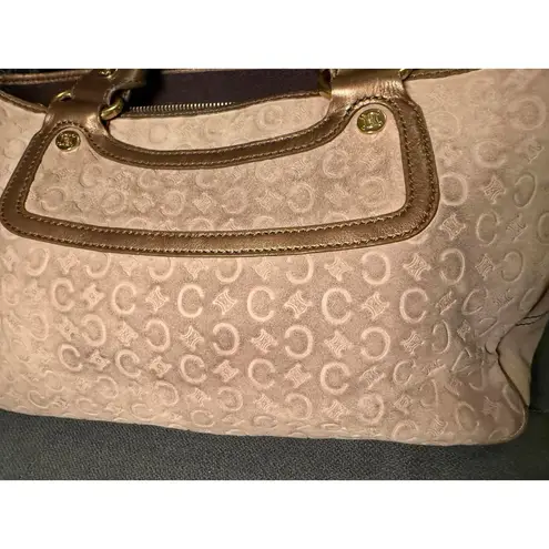 CELINE Tan Suede and Leather Boogie Bag