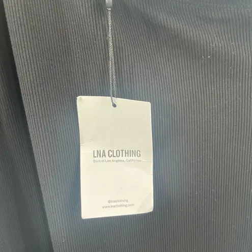 LNA CLOTHING Dress Size 1X Plus Size Milou One Shoulder Ribbed Black Curvy NWT