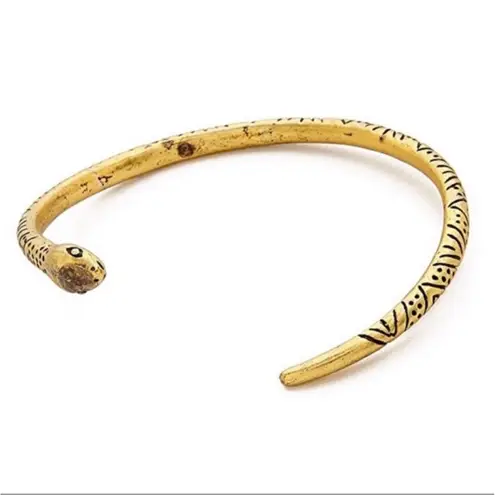 Madewell NWT!  Gold Snake Cuff Brass Open End Bohemian Bracelet