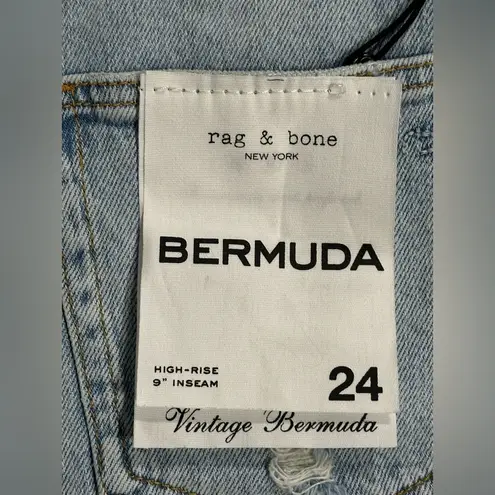 Rag and Bone  Light Blue Distressed Jean Shorts‎