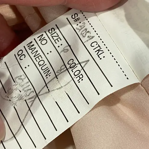 Mori Lee Lace Bodice Dress Chiffon Party Cocktail Pastel Pink Blush Sleeveless 6