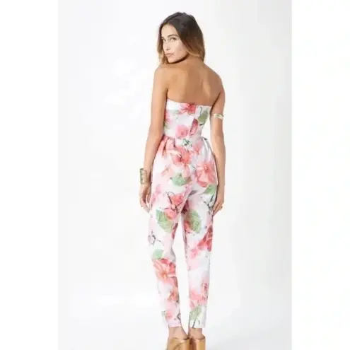 Shakuhachi REVOLVE Strapless Midsummer Nights Floral Jumpsuit Size XS Pink