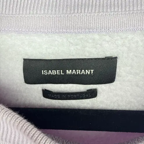 Isabel Marant Menji Purple Metallic Panel Sweatshirt Size Large MSRP $570