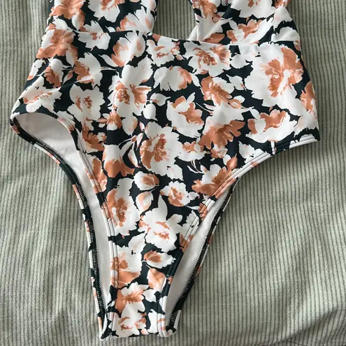 Abercrombie & Fitch Floral Halter Top One Piece Swim Suit