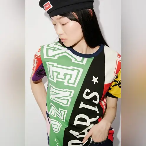 KENZO Flag Print Oversize Cotton T