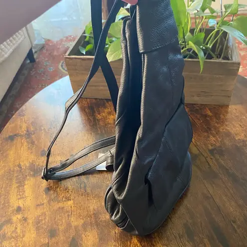 Leather sling backpack NWT Black