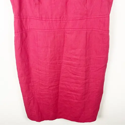 Armani Collezioni Pink Limed Sleeveless Hidden Back Zipper Dress, Size 12