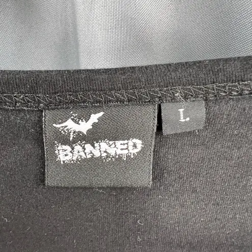 Banned Sugar Skull Print Dress Black Cut