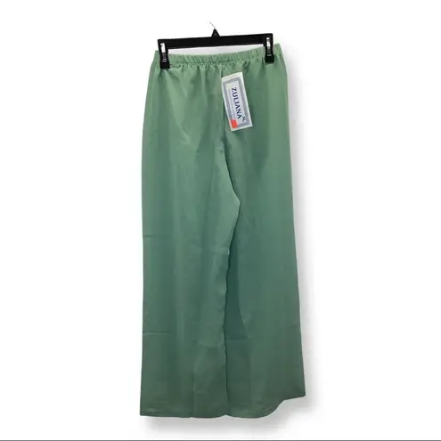 Zuliana Size M Green Sheer Elastic Waist Pants. Made In USA. New With Tags Size M - Image 2