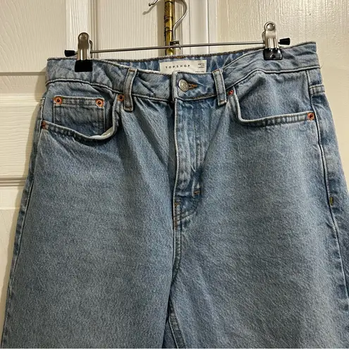 Topshop  Mom Jeans with Distressed Rips at the Knee Size Waist 28