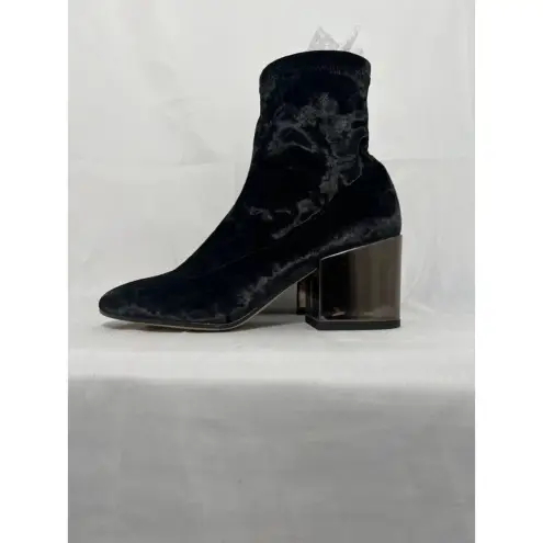 Gabriella Crushed Velvet‎ Ankle Boots Black Size 7