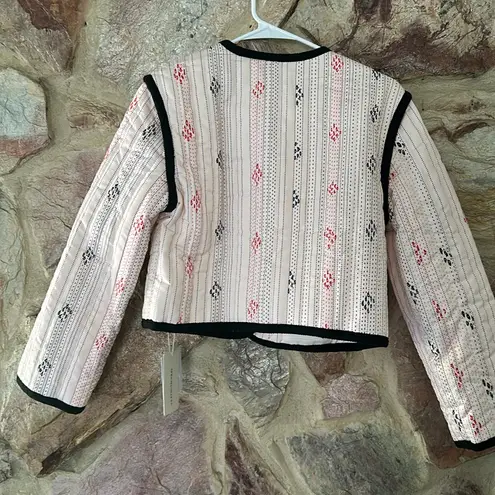 Commense Boheme Contrast Piping Short Jacket size xs Pink