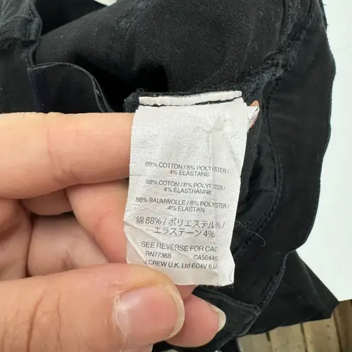 J. Crew Jeans Womens 26 True Black Denim 8" Toothpick Skinny Cotton