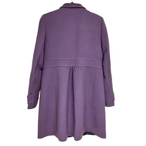 J.Crew  Classic Lady Day Coat Italian Double Cloth Wool Eggplant Women’s Size 10