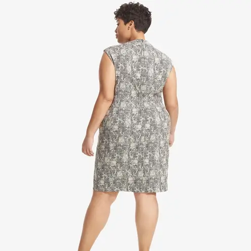 MM.LaFleur The Aditi Dress Crackle Black White Tailored Knee Length Dress Size 2