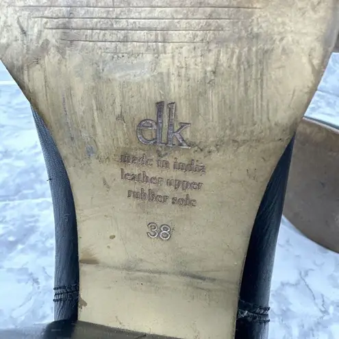 Elk Womens Black Leather Ankle Boots Size 38/7.5