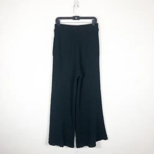Free People  Beach Adelaide Sweater Knit Black Pants Small Loungewear Cozy