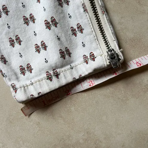 Pilcro and the Letterpress Cream Paisley Floral Pattern Slim Denim Jeans Size 27