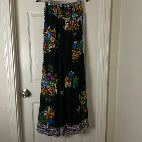 Flying Tomato  Womens Pants Size Small Tropical Print Pull On Wide Legs