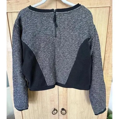 Sweaty Betty Womens Cropped Sweatshirt Size Small Gray And Black