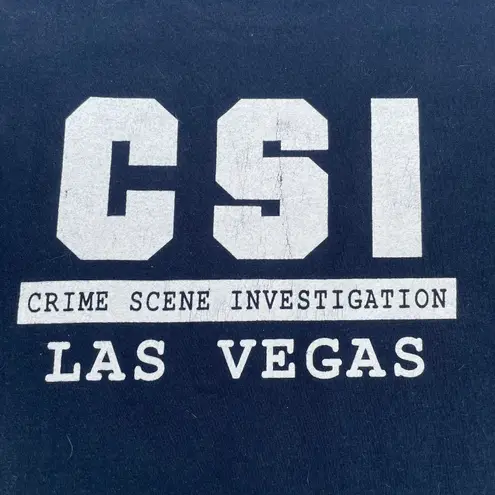 Alstyle Vintage CSI Las Vegas Navy Blue Graphic T-shirt