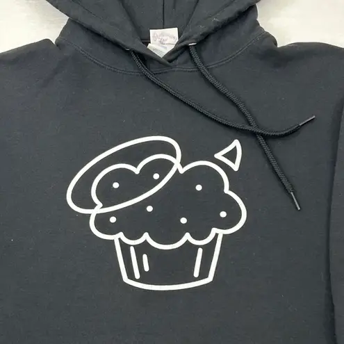 One Million Muffins Black Pullover Graphic Skate Hoodie Sweatshirt Adult Size S