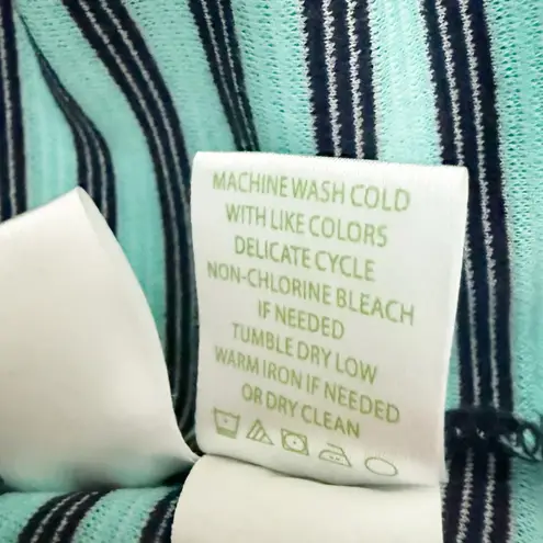 Lilly Pulitzer  | Navy Green Stripe Shift Dress Short Sleeve Short | Size Medium