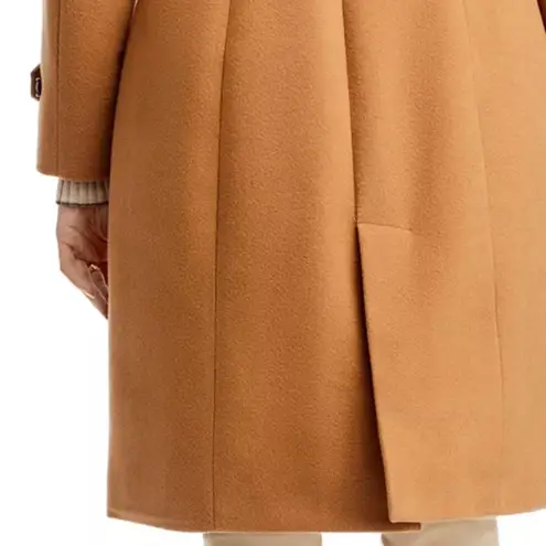 Norwegian Wool Notch Collar Double Breasted Coat, Camel Size XL New w/Tag $1,795 Tan