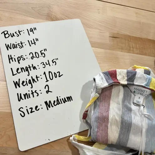 Market & Spruce Striped Wrap Short Sun Dress Multicolor Size Medium NWT