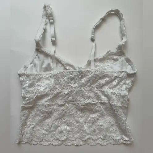Cosabella NWOT Never Say Never Crop Cami Lace Bralette White Size S
