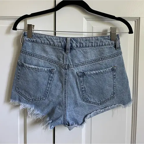 PacSun  Blue High Waisted Denim Festival Shorts
