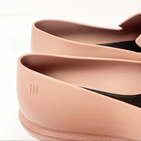 Melissa NIB Prana Square Toe PVC Jelly Loafers 8 Pink