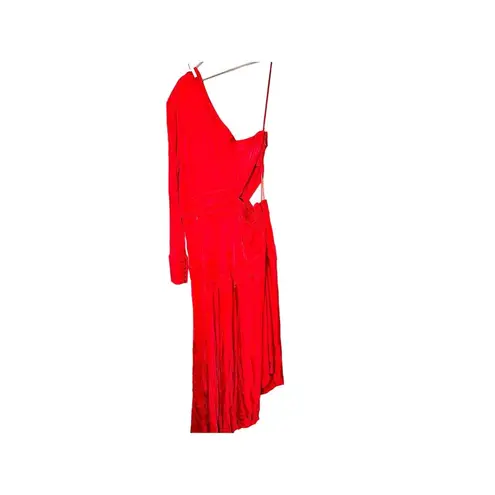 Alexis Jovanna Red One Shoulder Neckline Asymmetrical Hemline Gown Dress XL