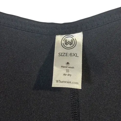 What Waist Full Body Sauna Suit Shaper Women's 6XL Black Zip Up Adjustable Strap Size 5X
