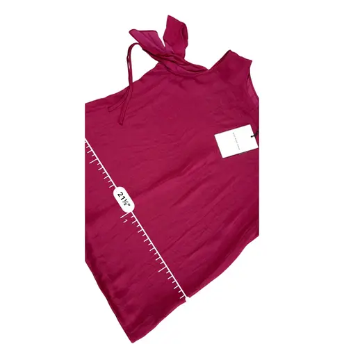 Who What Wear  Burgundy Cold Shoulder Top Blouse MEDIUM Sexy Fun Casual NWT