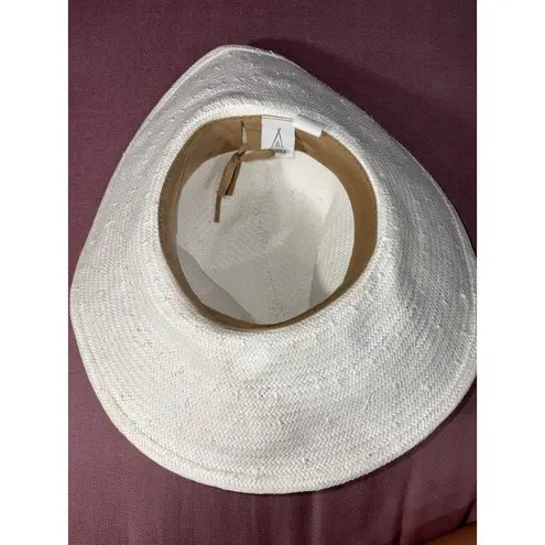 Nikki Beach Ashtin Fedora Hat in White One Size Womens Beach Garden Sun