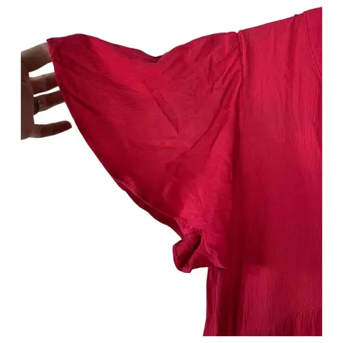 ICHI Marrakech Short Dress Pink Flutter Sleeve Flowy Size XS